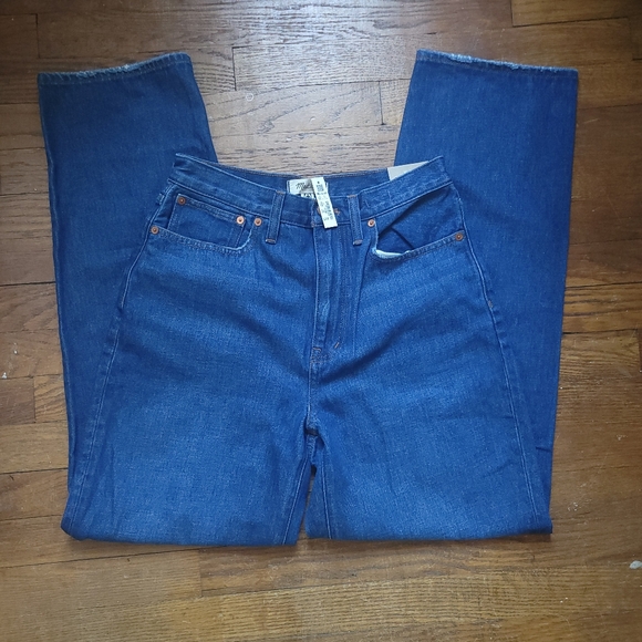 NWT Madewell High Rise Baggy Straight Leg Blue Jeans - Picture 6 of 8